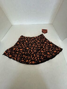 Infant Halloween Print Black & Orange Printed Ruffle Skirt Sz 24M NWWT